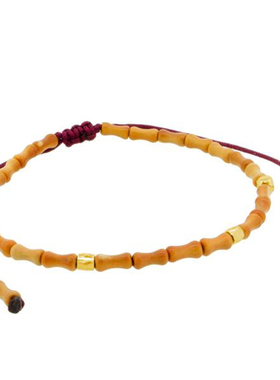 小众原创橄榄核编织招财情侣手链