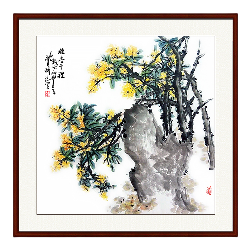 专业纯手工手绘国画装饰客厅挂画