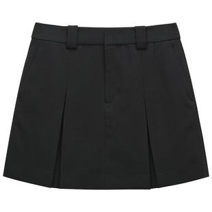 OCHIRLY欧时力  立体压褶a字半身裙短裙通勤显瘦2025夏季新品