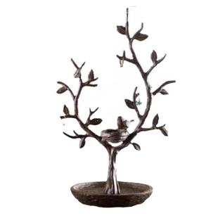 纽约下城公园进口美式铸铝枝繁叶茂小树鸟巢首饰架装饰摆件