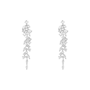 高级感脸流苏耳夹无耳洞女显脸小耳坠气质蚊香盘夸张新娘耳饰轻奢