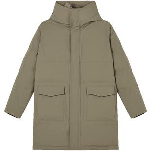 派克服中长款羽绒服男士冬季加厚款休闲三防白鸭绒零下保暖外套男