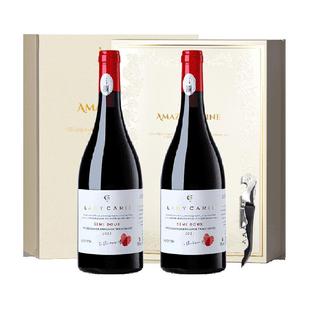 法国原酒进口红酒半甜红葡萄酒热红酒女士低度微醺晚安酒送礼盒
