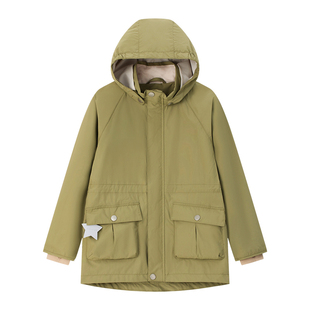 丹麦MINI A TURE童装2026春新品中大男女童防风防水外套儿童风衣