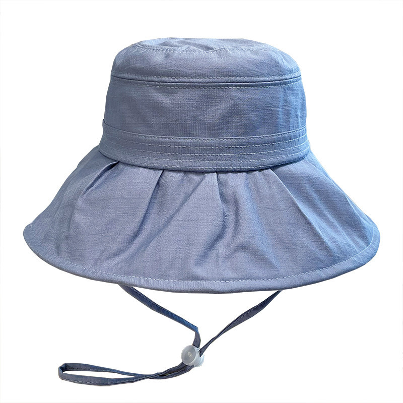 遮阳帽日系夏季褶皱大帽檐