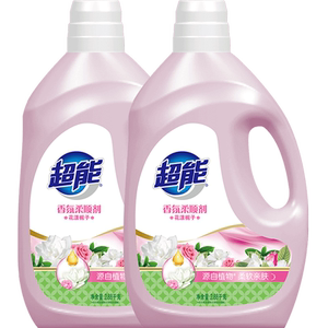 超能香氛柔顺剂2.68kg×2瓶花漾栀子去皱柔软亲肤儿童10.72斤