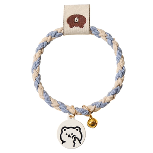 高级感编织挂牌头绳小熊皮筋奶咖系可爱少女发圈扎发发绳头绳女