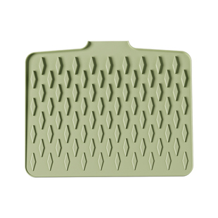 水槽沥水垫硅胶导流式厨房果蔬碗碟滤水干燥垫家用台面斜坡排水垫