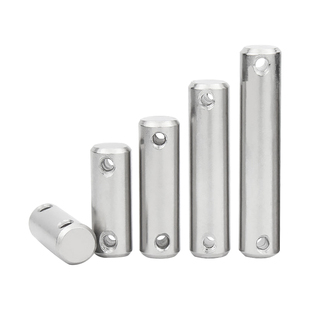 304不锈钢销轴圆柱定位插销带孔销钉两头打孔销轴非标定制加工