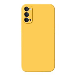 适用oppoReno4手机壳Reno4se/4Pro新款oppo液态硅胶5G保护套por全包防摔0pp0pporeno45g黄色男女opporeon外壳
