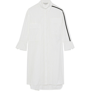 IT D'DEMOO女装衬衫式连衣裙新款简约大气干练通勤长裙309498XL