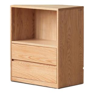 全实木书柜橡木客厅落地免安装置物柜学生家用书房自由组合储物柜