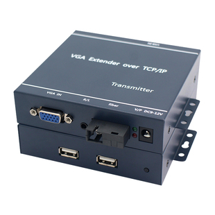 工程级VGA光端机监控电脑高清KVM HDMI光纤延长收发器音视频信号放大转换器带USB鼠标键盘20公里光纤线传输器