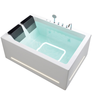 果敢双人情侣浴缸独立式亚克力浴池恒温按摩浴缸尺寸定制1.7到2米