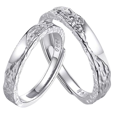 Name.s冰川情侣对戒S999足银