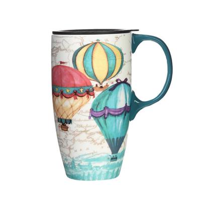 爱屋格林水杯2024新款大容量办公室陶瓷带盖夏天高颜值马克杯情侣