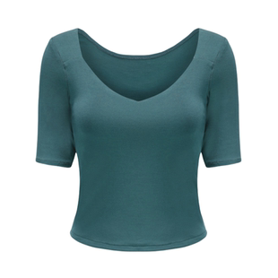 cherrydancer纪小白原创肚皮舞练功服莫代尔上衣深V性感通勤百搭