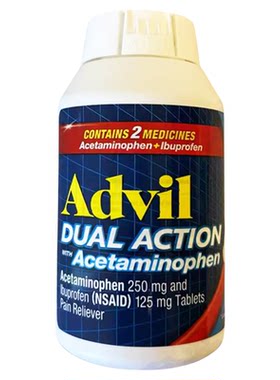 美国进口 Advil 双效止痛片240片 消炎止痛快速起效缓解疼痛