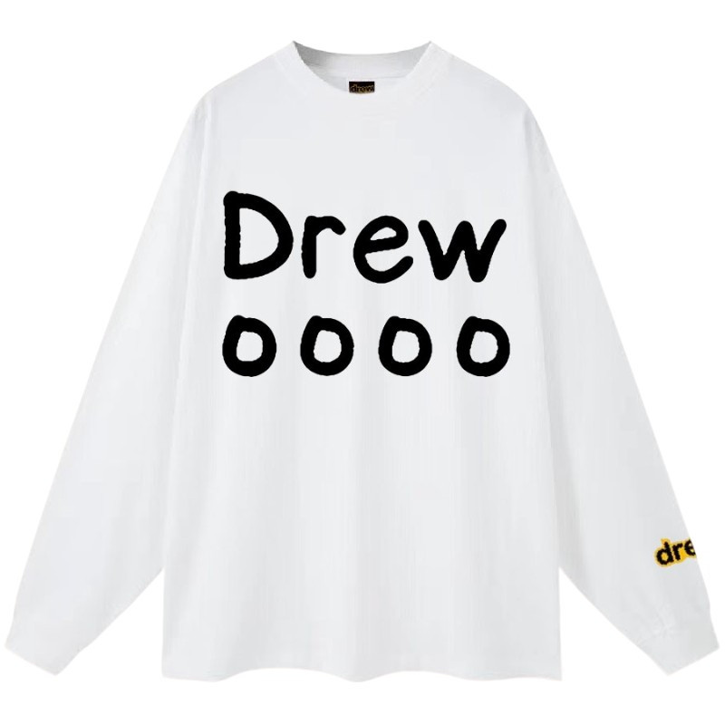 drew笑脸潮牌时尚长袖卫衣秋冬男女学生情侣纯棉上衣T恤