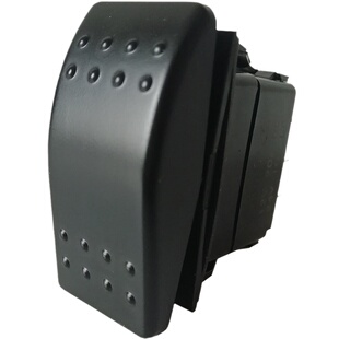 自复位船型开关六脚三档汽车改装车载叉车货车通用翘班正反转黑色