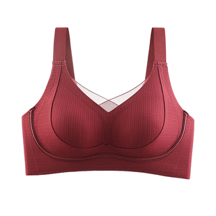 文胸套装女2026新款爆款安克拉红上托提拉收副乳固定杯本命年内衣