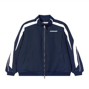 BLINDNOPLAN 条纹撞色拼接棉服复古LOGO运动棉衣明星同款