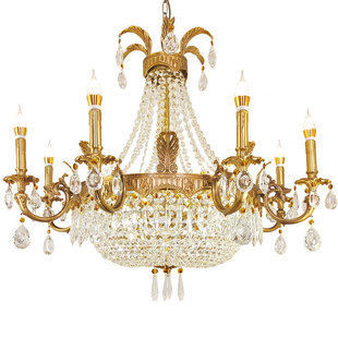 欧式全铜吊灯法式奢华客厅卧室餐厅灯别墅大气复式楼梯创意水晶灯