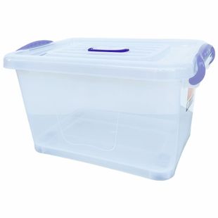 收纳箱透明储物箱食品级塑料箱家用杂物整理箱大容量收纳盒胶箱