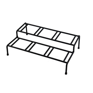 食物展示架自助餐厅点心架中式双层六格水果甜品架日式黑色酱料架