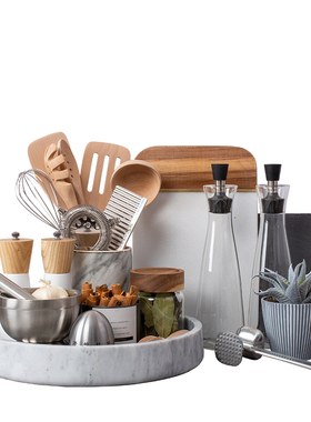 厨房样板间大理石托盘厨具饰摆件