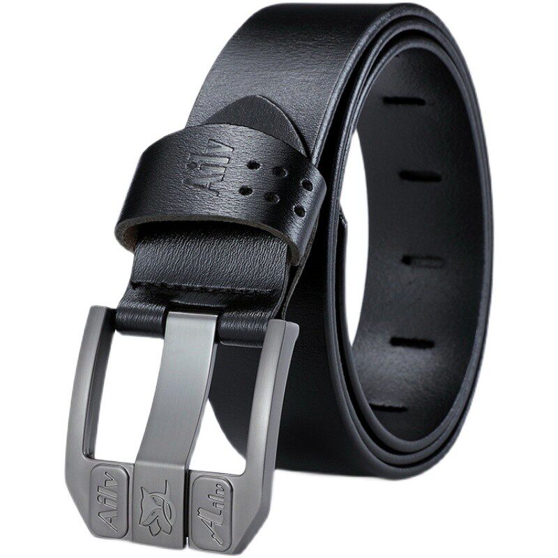 男士真皮皮带针扣腰带2026年新款休闲百搭款潮流高档男款裤带牛皮