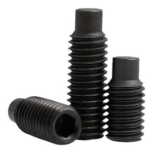 12.9级凸端紧定螺丝GB79圆柱端DIN915无头顶丝M2.5M3M4M5M6M8-M16