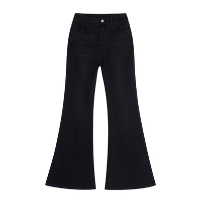 王家有鱼显瘦不贴腿微喇牛仔裤女