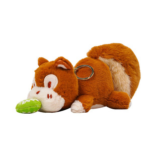 意林文创美味果实拉震毛绒挂件可爱卡通钥匙扣玩具送朋友松鼠礼物