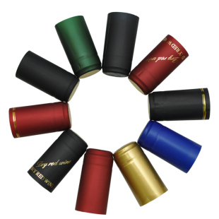 PVC热缩帽自酿葡萄酒瓶封口盖红酒瓶橡木塞套加热收缩膜 一组10个