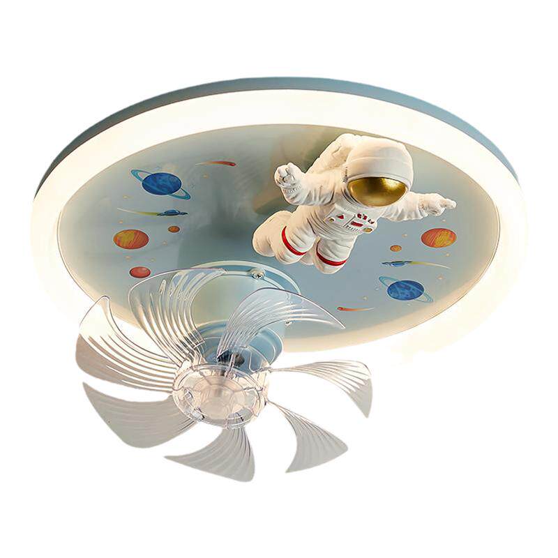 智能遥控360摇头风扇灯
