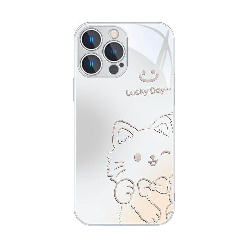 渐变线条猫咪小狗适用VIVO手机壳