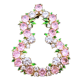 《葫蔓承福》粉色胸针女高档精致甜美高级感毛衣胸花别针配饰6017