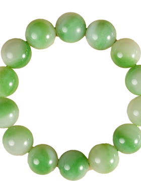 领玉人和田玉翠青圆珠手串