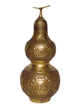 吉祥如意铜葫芦摆件(大号)