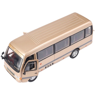 考斯特大巴士声光回力汽车模型