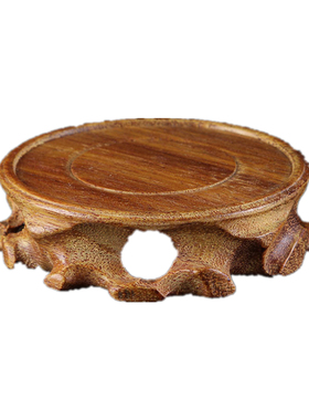 天然原木实木底座托盘