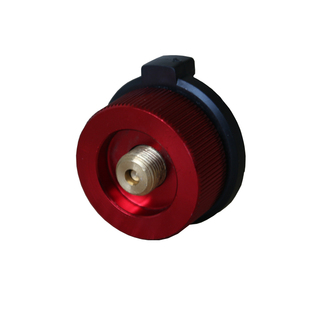 户外炉具转接头卡转扁罐燃料瓶子自闭系统圆形接头野外炉头转换器