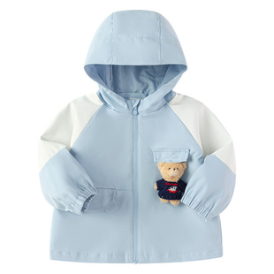 巴拉巴拉宝宝外套男童软壳衣防风防泼水2025秋装新款