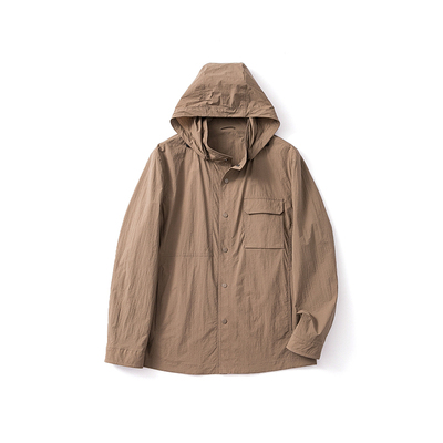 春季夹克外套男士棒球领防水连帽