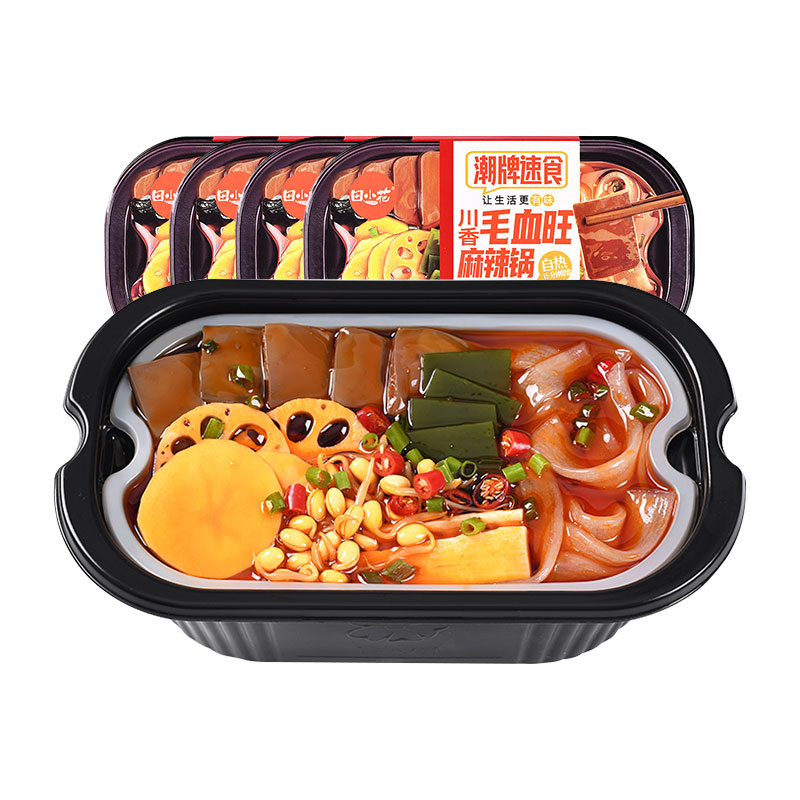 田小花毛血旺自热小火锅大份量晚上吃的懒人夜宵速食食品自煮免煮