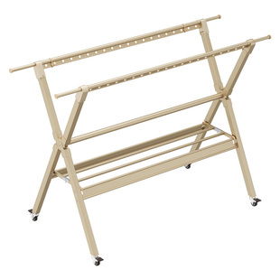 晾衣架落地折叠晾衣杆阳台家用伸缩挂衣杆室外晒衣架子晒被子神器