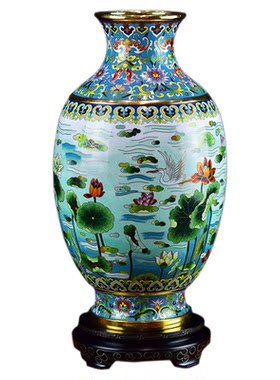 张同禄作品15寸合美万家北京珐琅