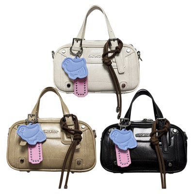 博物馆联名xCultivator原创百搭小众撞色手提斜挎保龄球包2025夏