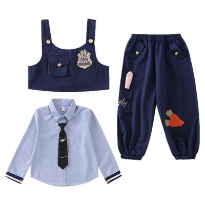 女童兔子警官套装朱迪春秋三件套